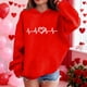 thumbnail image 3 of Sudadera con capucha y estampado de corazón de San Valentín, sudadera de manga larga para niños y niñas, chaqueta para niñas de talla mediana y grande., 3 of 7