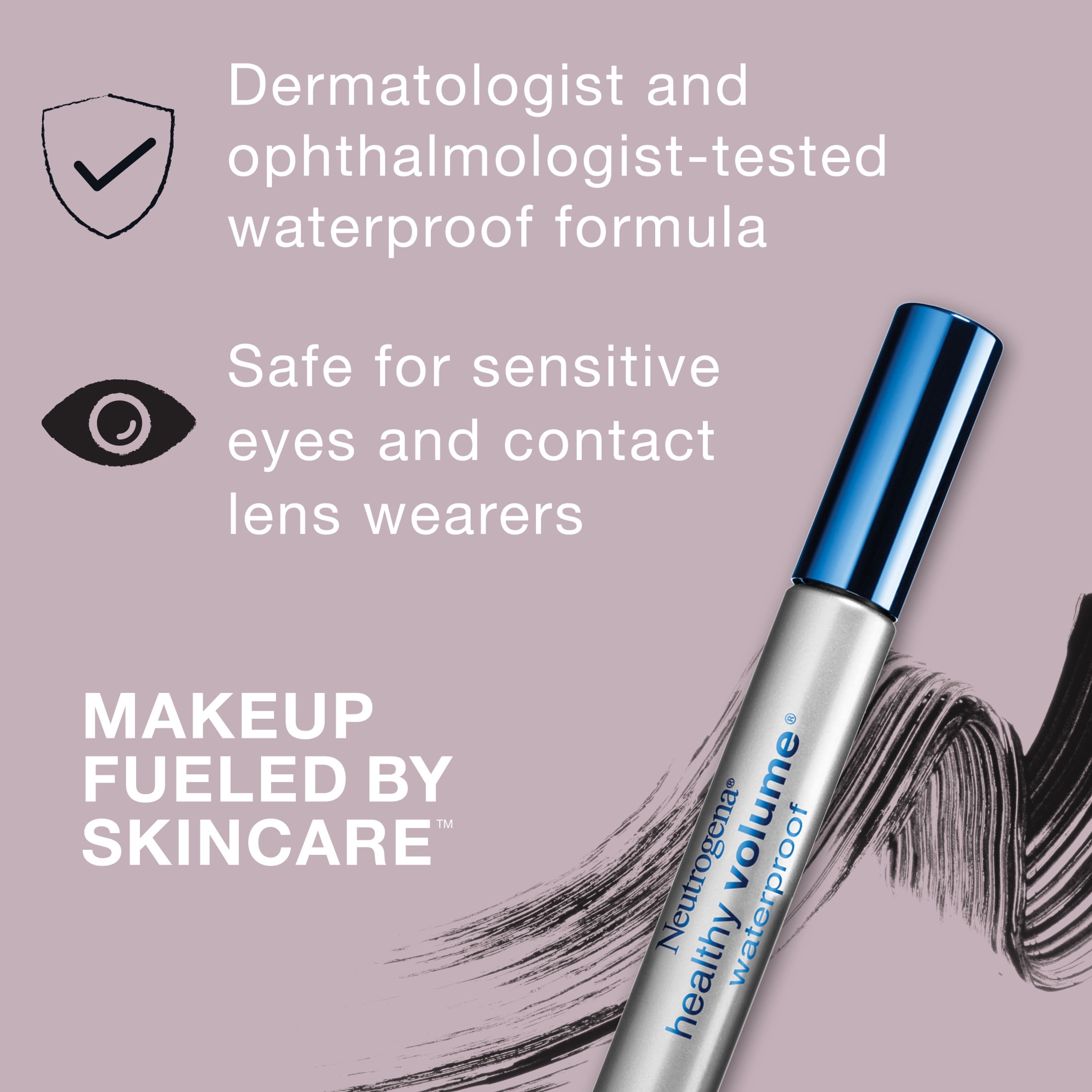 Neutrogena Healthy Volume Lash-Plumping Mascara, Carbon Black, 0.21 oz
