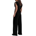 thumbnail image 3 of MSJUHEG Summer Outfits for Women 2 Piece Outfits 2025 Tank Crop Top Wide Leg Pants Set Travel Outfits for Women Two Piece Sets for Women Dressy Beach Vacation Clothes for Women Black 2XL, 3 of 7