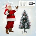 thumbnail image 3 of Costway 5 FT Flocked Christmas Tree Artificial Xmas Tree with 170 Branch Tips &Pine Needles, 3 of 10