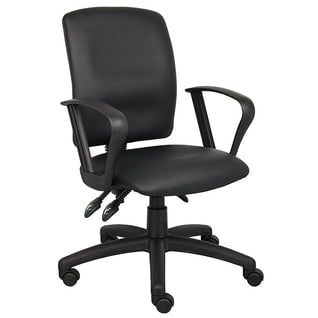 Nicer Furniture PU Ergonomic Task Chair with Loop Arms