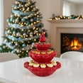 thumbnail image 4 of Christmas Tree Shaped Deviled Egg Tray - Reusable Plastic Holiday Egg Holder with Lid, Festive Green Egg Platter for Christmas Parties & Gatherings, Practical Holiday Serving Ware, 10.24*8.66in, Red, 4 of 6