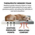thumbnail image 6 of FurHaven Pet Products Two-Tone Faux Fur & Suede Memory Top Deluxe Chaise Lounge Pet Bed for Dogs & Cats - Stone Gray, Jumbo, 6 of 13