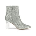 thumbnail image 3 of Unique Bargains Bottines à Paillettes à Talon Bloc Transparent pour Femmes, 3 of 8