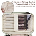thumbnail image 2 of Bolsa de maquillaje Wandering Nature Travel Organizer de piel verde vegana, 2 of 7