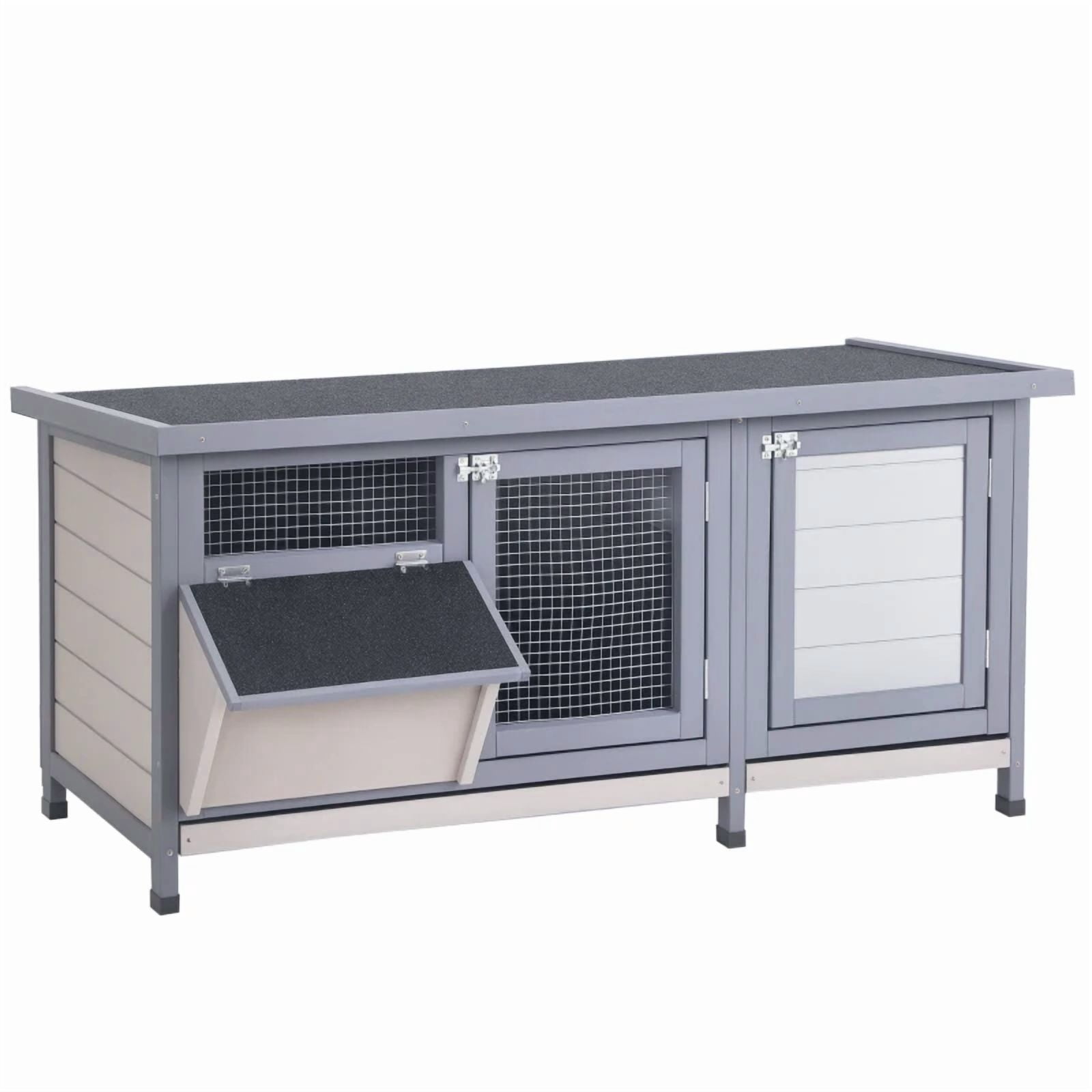 Dog Crate, Wooden Pet House,Small Animal Cage Rabbit Hutch, Gray Pet Playpen,Steel,Wood Chicken Coop, Pet Supplies Pens & Hutches