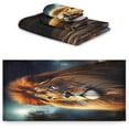 thumbnail image 2 of Fierce Lion 3-Piece Towel Set,Soft Absorbent Quick Dry Bath Towels Sets,1 Bath Towel,1 Hand Towel,1 Washcloth,for Bathing Home Hotel Gym Spa Wash cloth, 2 of 7