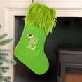 thumbnail image 5 of Christmas Decorations Indoor Outdoor, Christmas Holiday Supplies Christmas Socks Gifts Socks Venue Decoration Large Knitted Green Hairy Christmas Alphabet Socks, on Sale Clearance!, 5 of 6