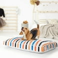 thumbnail image 4 of Lr Home Bold Bengal Striped Pillow Dog Bed, Blue, Orange, 24" x 36" x 3", 4 of 10