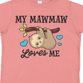 thumbnail image 4 of Inktastic My Mawmaw Loves Me with Sloth and Hearts Boys or Girls Toddler T-Shirt, 4 of 5