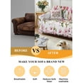thumbnail image 5 of Spring Floral Couch Cover, Retro Pink Orchid Flowers Leaves Botanical Sofa Cover Blanket for Loveseat Couches, Sectional Sofa Slipcover Furniture Protector for Living Room Bedroom 71''x118'', 5 of 9