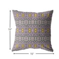 thumbnail image 3 of 16â Purple Yellow Geofloral Zippered Suede Throw Pillow, 3 of 3