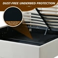 thumbnail image 6 of Upholstered Lift Storage Bed Frame with Velvet Headboard, 2 Drawers & 9.6" Under-Bed Storage, Queen Sizes in Beige, No Box Spring Needed, Ergonomic Design for Ultimate Comfort, 6 of 11