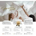 thumbnail image 6 of Royoliving Premium Heavyweight Feathers Down Comforter 100% Cotton Cover White Winter Down Proof Thickened Queen Size Duvet Insert with Corner Tabs (90x90, 60 Oz), 6 of 7
