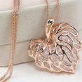 thumbnail image 7 of GHSOHS Necklaces for Women Initial Necklaces for Women Jewelry Locket Necklaces Hollow Heart Leaf Sparkling Zircon Gold Necklace Sweater Chain Necklace Love Heart Pendant Necklace Charm Necklace, 7 of 7