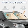 thumbnail image 4 of Bingfone Starfish On The Sand Beach Windshield Sun Shade 2-Piece Foldable Car Front Window Sunshade for Most Sedans SUV Truck - Large, 4 of 7