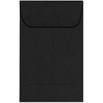 LUX Paper #1 Coin Envelopes, Black Linen, 2.25 x 3.5 inches, 1000/Pack