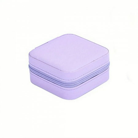 Small Jewelry Box  Portable Jewelry Box Organizer PU Leather Mini Travel Jewelry Storage Box for Rings  Earrings  Necklaces  Bra