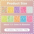 thumbnail image 2 of 1 Set 120G 10 Colors Luminous Frosted Glass Beads Glow in the Dark Round No Hole Mixed Color 1.5~3mm 12g/color, 2 of 6