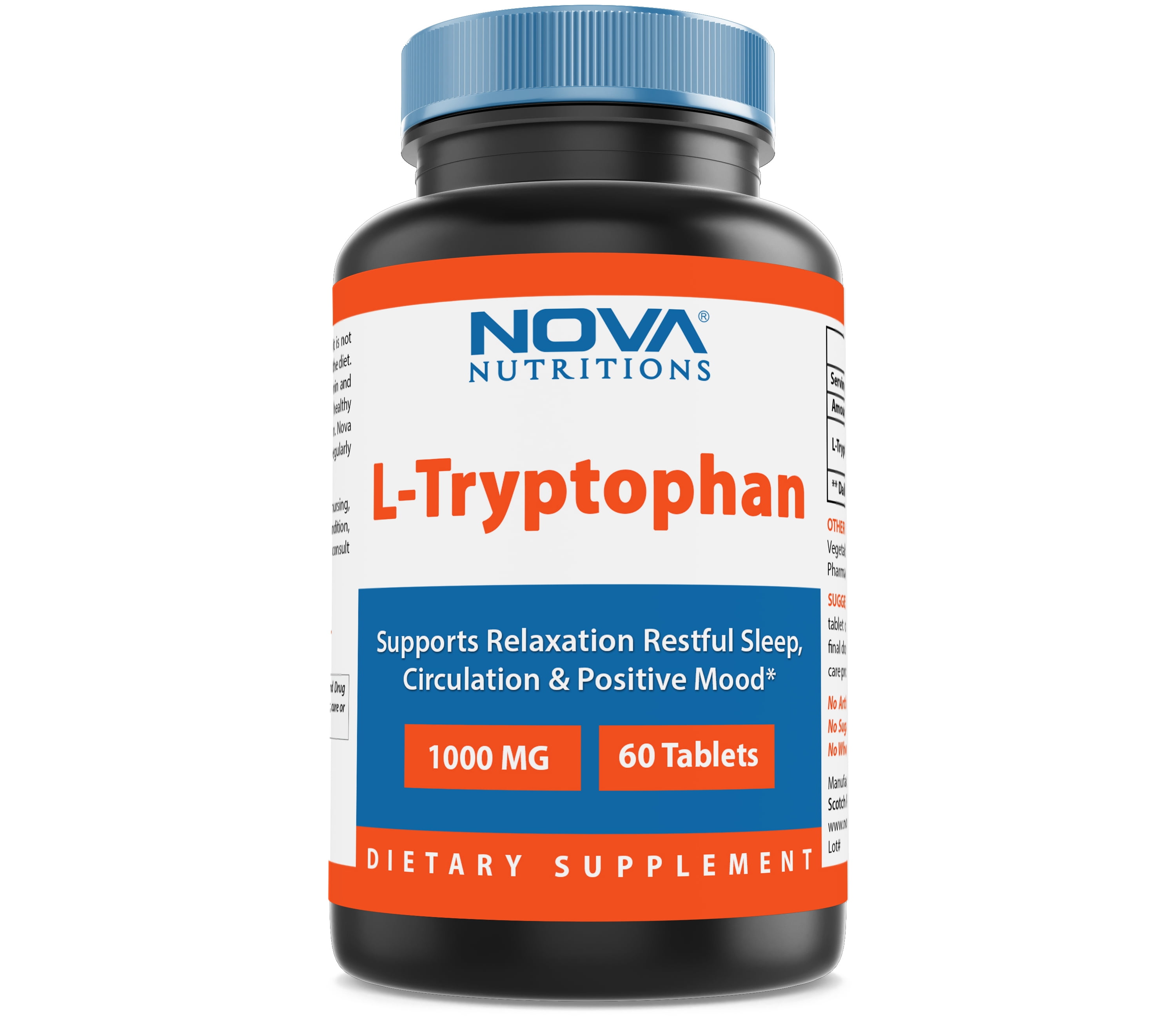 Nova Nutritions LTryptophan 1000 mg 60 Tablets Tryptophan