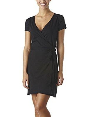 mindful friends wrap dress