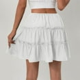 thumbnail image 6 of yillto Womens Short Skirts Elastic Waist Tiered Ruffle Hem Flowy Short Skirt Cute Boho Beach Outfits, 6 of 7