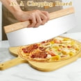 thumbnail image 6 of Bamboo Pizza Peel, 10 & 12 inch Pizza Cutting Board with 8 Slice Grooves, Pizza Spatula Paddle Pizza Boards with Handle, Pizza Oven Accessories for Baking Homemade (10 inch), 6 of 6
