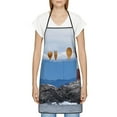 thumbnail image 3 of Easygdp Lighthouse On The Waters Apron Waterdrop Resistant with 2 Pockets,Oil Resistant Cooking Kitchen Chef Apron for Women Men, 3 of 7