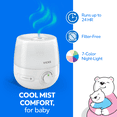 thumbnail image 4 of Vicks Baby 0.6 gal Cool Mist Humidifier, Color Changing Night Light & 1 Bonus VapoPad, 200 sq ft, 4 of 8
