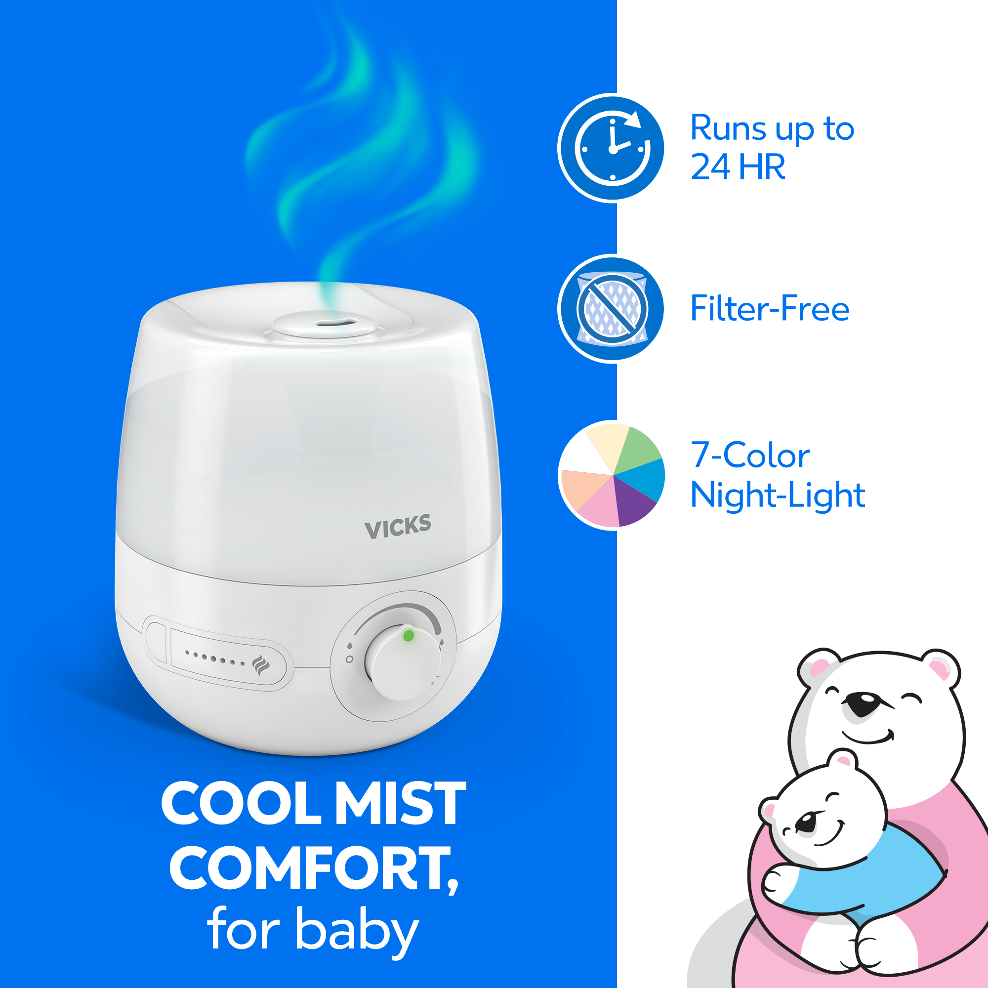 Vicks Baby Cool Mist Humidifier with Night-Light photo 4