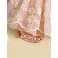 thumbnail image 6 of KelaJuan Baby Girls Rompers Dress Fly Sleeve Lace Flower Embroidery Skirt Hem Infant Bodysuits Summer Clothes with Headband, 6 of 6