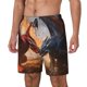 thumbnail image 1 of Balery Lava Dragon Bañador para hombre, shorts de playa de secado rápido con entrepierna y forro de compresión-Small, 1 of 6
