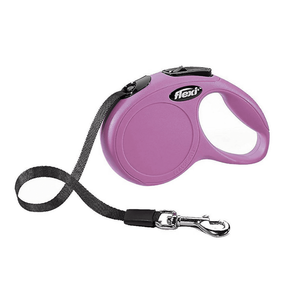 flexi Standard Retractable Pet Leash, Pink, Medium