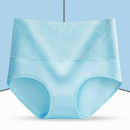 Ynynloco Women s High Waisted Lace Underwear Full Coverage Panties Soft Breathable Ladies Briefs