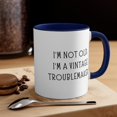 thumbnail image 4 of Grandma Gifts Two-Tone 11oz Mug "I'm not old, I'm a vintage troublemaker.", 4 of 4