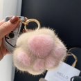 thumbnail image 4 of Key Covers for Car Keys, Cat Keychain, Squeeze Cat Paw, 3 in Width, Gold Keychain Clip, Beige Pink, 1 Pc, Bag Chain Charm, Pocketbook Hang, 4 of 8