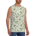 thumbnail image 2 of Uemuo Green Rabbit Pattern Men's Sleeveless T-Shirt,Muscle Athletic Tank Top, Moisture-wicking Quick-dry Breathable Classic Tee Top for Gym Run Outdoor Sports-, 2 of 8
