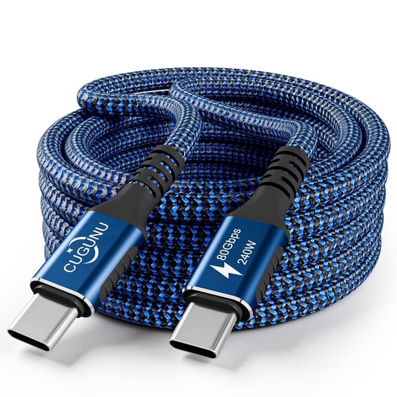 CUGUNU Thunderbolt 5 Cable, 3ft 240W USB C Charging Fast Cord High Speed Data Transfer 80 Gbps up to 120Gbps 4k 8k Compatible Macbook Pro Air Laptop