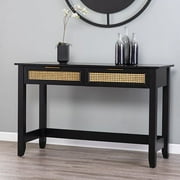 Southern Enterprises Penleyton Wood Console Table, Black