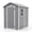 Light gray, variant on Spacious Outdoor Storage Outdoor Storage with Floor – 4x6 FT Heavy-Duty Plastic Resin – Window, Lockable Door & Sloped Roof – Waterproof Patio & Backyard Organizer for Lawn Mower, Bike, Tools