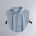 thumbnail image 2 of Baberdicy Women's False Jean Collar, Layering Dickey for Tops, Denim Fashion Accessory Light Blue Universal Fit, 2 of 6