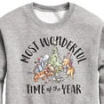 thumbnail image 3 of Disney Winnie The Pooh - Christmas Most Wonderful Time of the Year - Toddler & Youth Crewneck Fleece Sweatshirt, 3 of 5