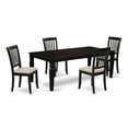 thumbnail image 2 of East West Furniture Dining Room Set Black, LGDA5-BLK-C, 2 of 6