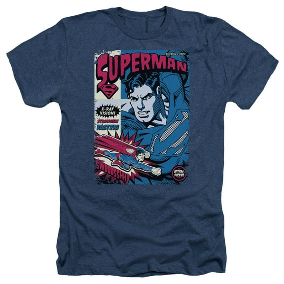 Superman - Action Packed - Heather Short Sleeve Shirt - Large