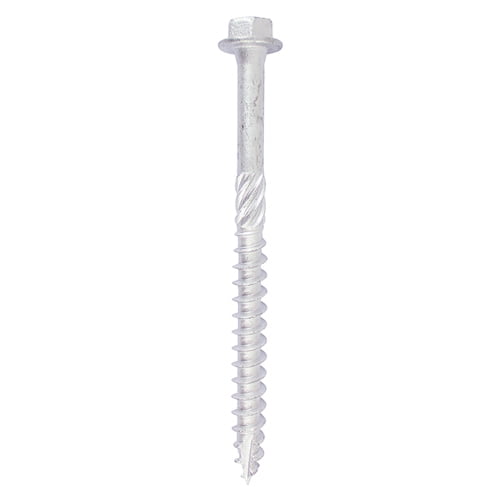 Timco - Heavy Duty Timber Screws - Hex - Exterior - Silver (Size 10 x 80 - 10 Pieces)