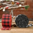 thumbnail image 5 of 2 Rolls Christmas Buffalo Check Ribbon Red Black White Plaid Burlap Ribbon for Crafts Decoration, Floral Bows Craft, 5 of 5