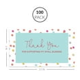 thumbnail image 4 of Koyal Wholesale Thank You For Supporting My Small Business Cards, Confetti Design, 100-Pack, 2 x 3.5- Inch, 4 of 5