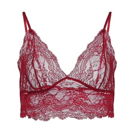 Sentmoon Lingerie for Women Ladies Fashion Sexy Lace Big Backless Perspective Underwear Bra Underwear Valentines Lingerie Valentines Day Gifts for Her Deals of the Day Clearance