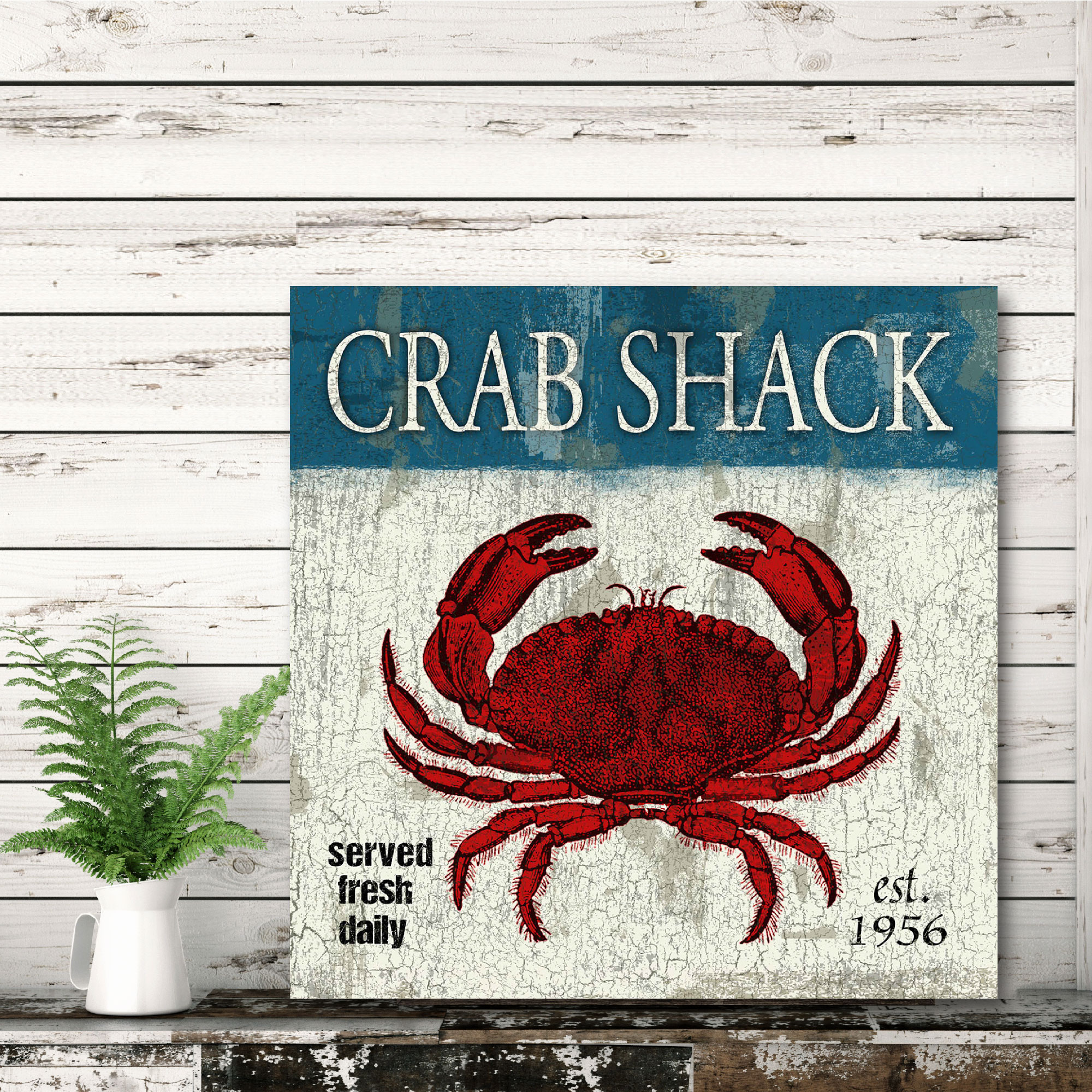 Crab Shack Gallery-Wrapped Canvas Wall Art, 16x16