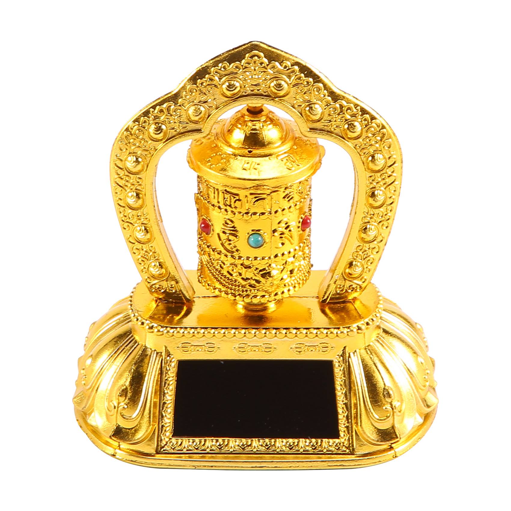 Solar Energy Prayer Wheel, Car Spinning Prayer Wheel Car Decoration